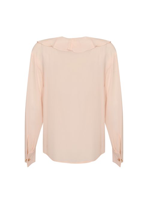 Blusa MSTEPICA in seta con volant Rosa MAX MARA STUDIO | 2616111031600043